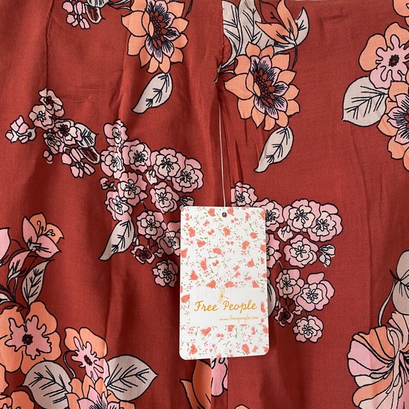 Free People Floral Wrap Midi Skirt NWT - Picture 11 of 14